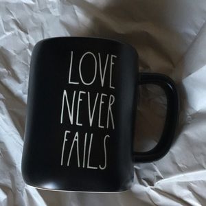 Rae Dunn “Love Never Fails” Mug NWT